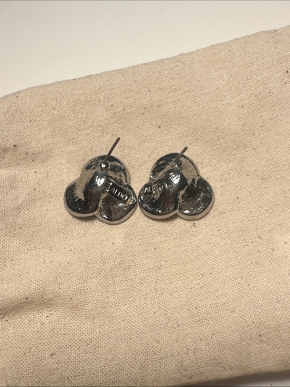 Aldo Silver Crystal Flower Stud Earrings - Women Jewelry - Picture 2 of 2